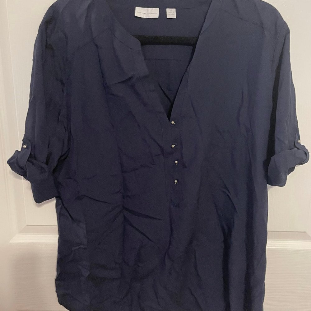 Navy Blue Blouse